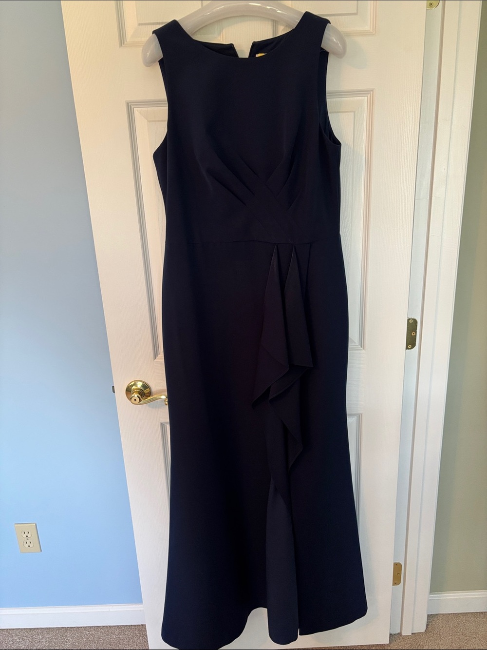 Elegant Navy Sleeveless Women's Dress